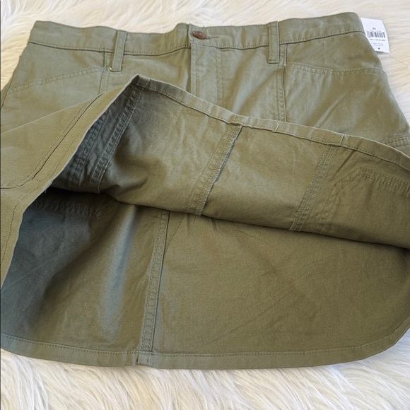 Gap Olive Green Cargo Pocket Mini Skirt Size 10 - Picture 10 of 14